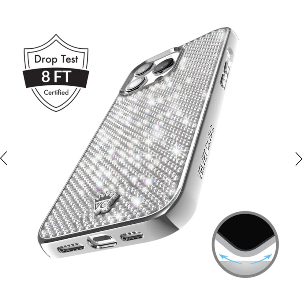 Silver Rhinestone iPhone Case - Picture 5 of 7